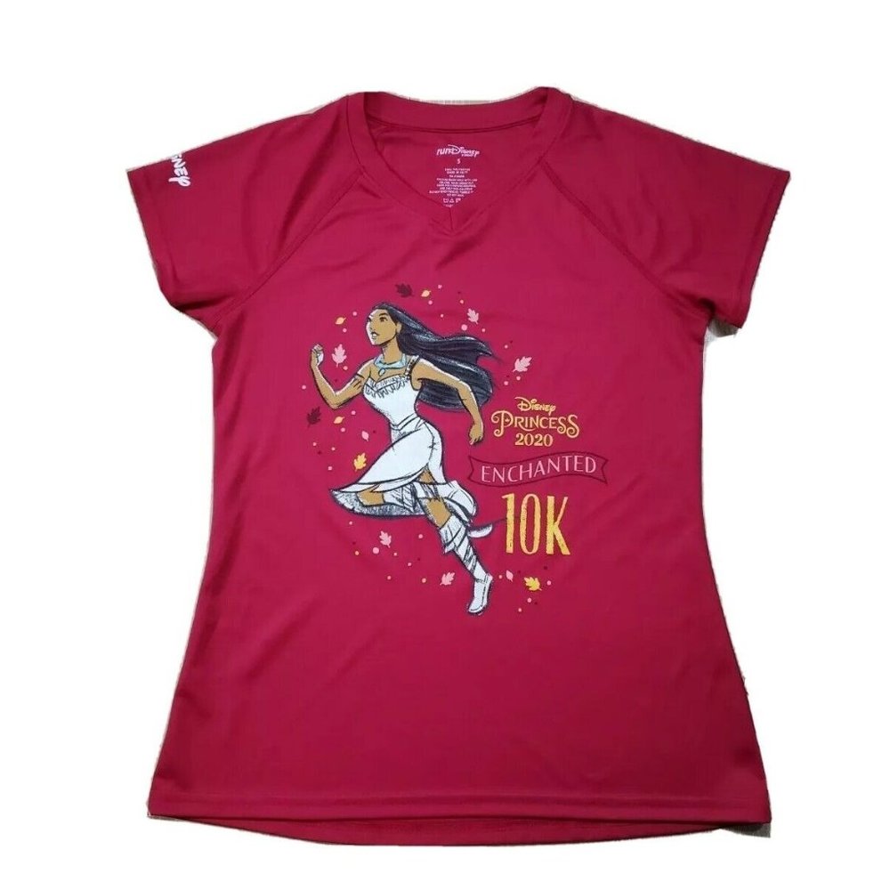 Run Disney Princess 2020 Enchanted 10K Pocahontas Race T Shirt Pink Women’s S